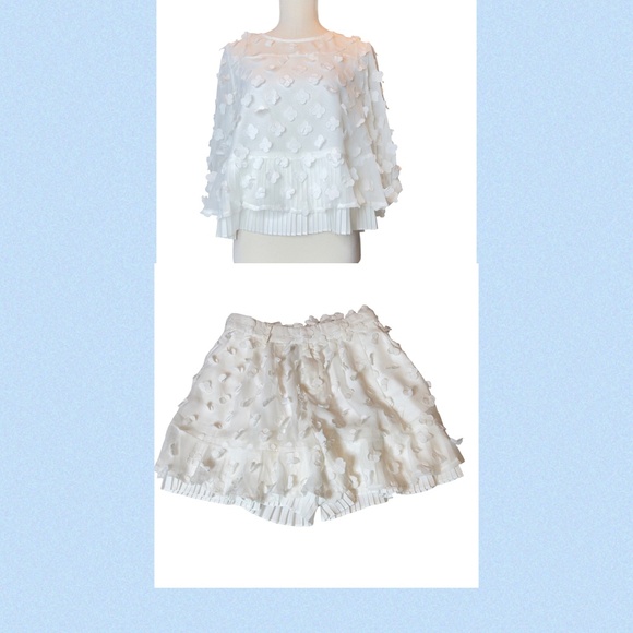 #A036 Why Dress 2-Piece Short Set minimalist fashion vacation vibe  White NWOT M - Picture 1 of 12